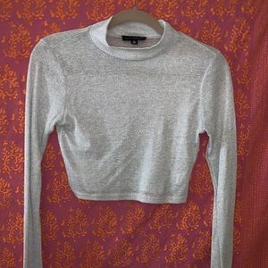 Sheer sparkly turtle neck